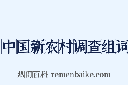 中国新农村调查组词是什么意思的图片